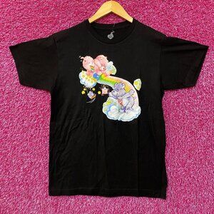 Care Bears Cheer Bear & Share Bear Rainbow & Stars T-Shirt Small